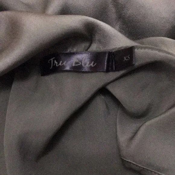 Tru Blu Wrap Star One Shoulder Ruffle ShinyOlive Green Romper in XS